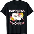 thumbnail image 1 of Happiness Is Being a Nonni mother's day gifts, Grandmother T-ShirtMen and women, Black T-shirt, size: Extra large, 1 of 4