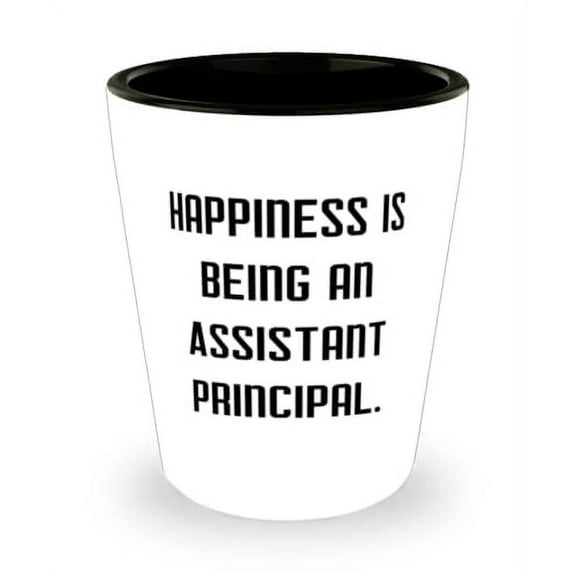 Happiness Is Being an Assistant Principal. Shot Glass, Assistant principal Present From Team Leader, Useful Ceramic Cup For Colleagues