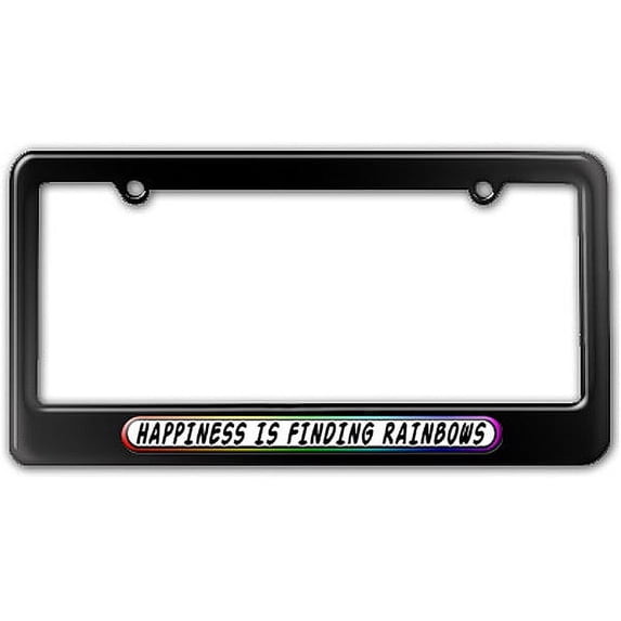 Happiness Is Finding Rainbows - Gay Lesbian License Plate Frame