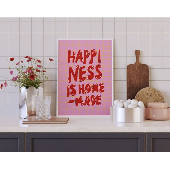 Happiness Is Homemade Quotes Poster For Kitchen And Restaurant Wall Art, Art, Wall Art, Modern Wall Decor, 12x18 UNFRAMED