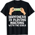 thumbnail image 1 of Happiness Is Playing Mahjong Funny Chinese Mahjong Queen T-Shirt Black Medium, 1 of 4