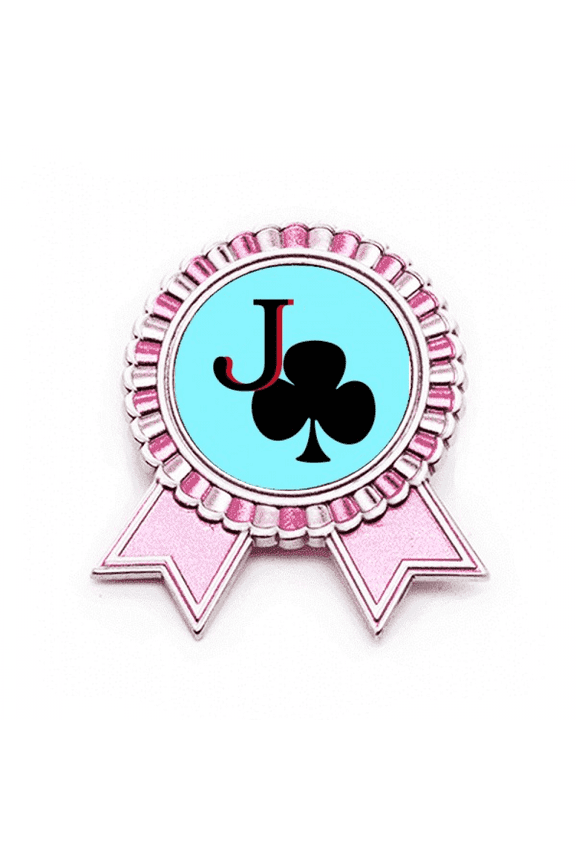 Happiness Jack Club J Poker Badge Brooch Pin Pink Winner Award Medal