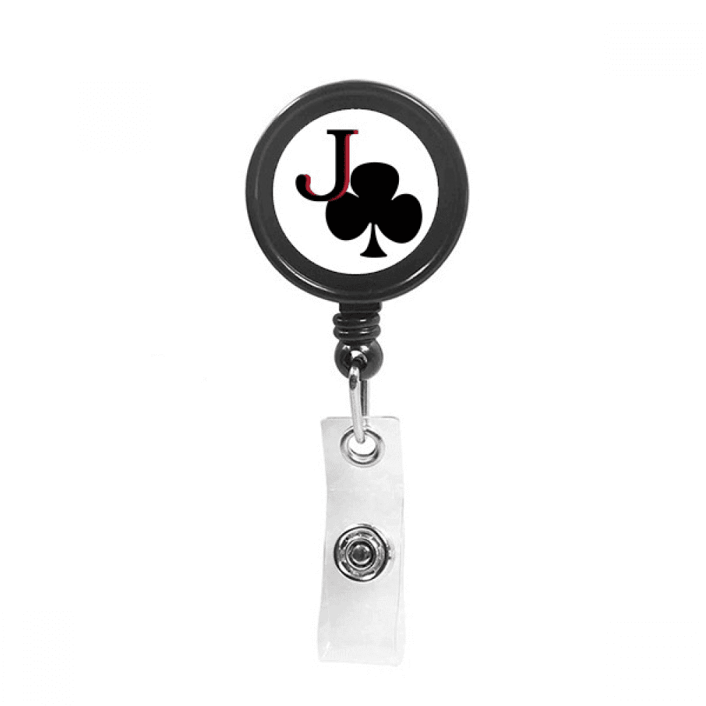 Happiness Jack Club J Poker Retractable Keychain Badge Holder ID Badge
