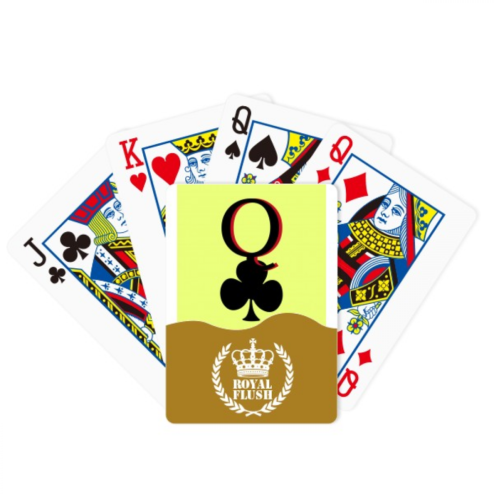 Happiness Queen Club Q Poker Royal Flush Poker Playing Card Game