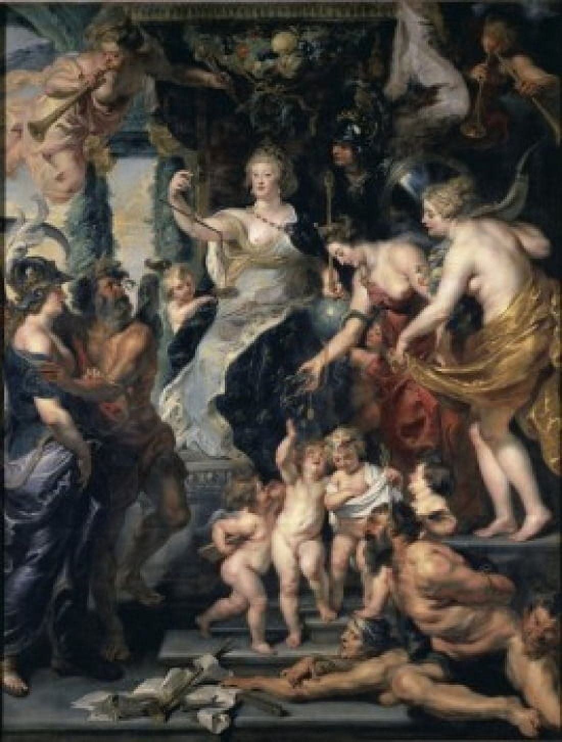 The Happiness of the Regency (Life of Marie de Medici Queen of France) 1625 Peter Paul Rubens (1577-1640Flemish) Musee du Louvre Paris France Canvas Art - Peter Paul Rubens (18 x 24)