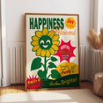 thumbnail image 1 of Happiness Sunflower Print – Retro Flyer Pop Art Design – Joyful Flower Art Poster Wall Art, Modern Wall Decor, 24x36 UNFRAMED, 1 of 2