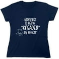 thumbnail image 1 of Happiness is Being "KNEADED" By My Cat Sarcastic Humor Novelty Funny Women's Casual Tees, 1 of 3