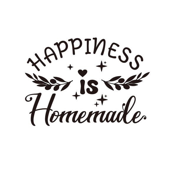 Happiness is Homemade Wall Decal Family Inspirational Quotes Wall Sticker Plant Branches PVC Wall Art Lettering WordsDIY