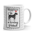 thumbnail image 1 of Happiness is a Loving Pitbull Lover Coffee Tea Ceramic Mug Office Work Cup Gift 11 oz, 1 of 3