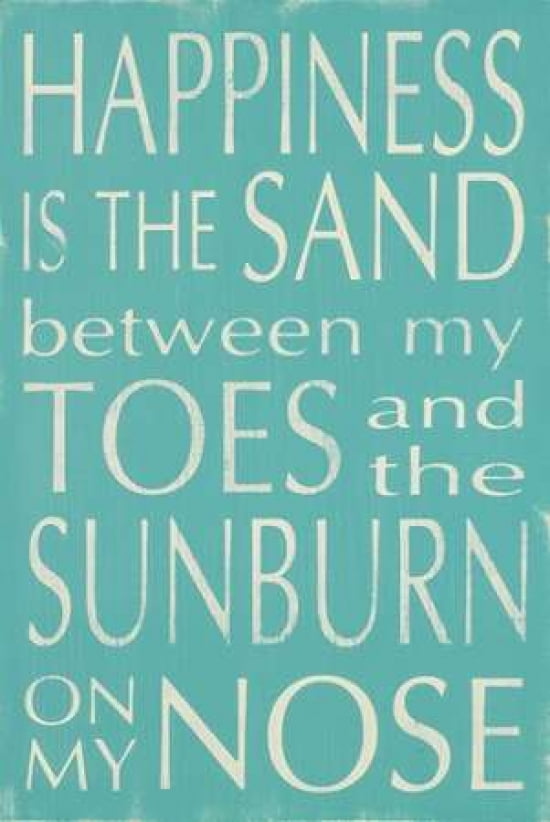 Happiness is the Sand Canvas Art - Holly Stadler (24 x 36)