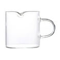 thumbnail image 1 of Happini Cups 4 OZ Double Spouts Cups Shot Glasses Milk Cup With Handle Clear Glass Accessories For Machine Coffee Cups Mugs Bulk Drinking Set up Speckled Mug And Coffee Cups Cups Glass Outdoor, 1 of 8