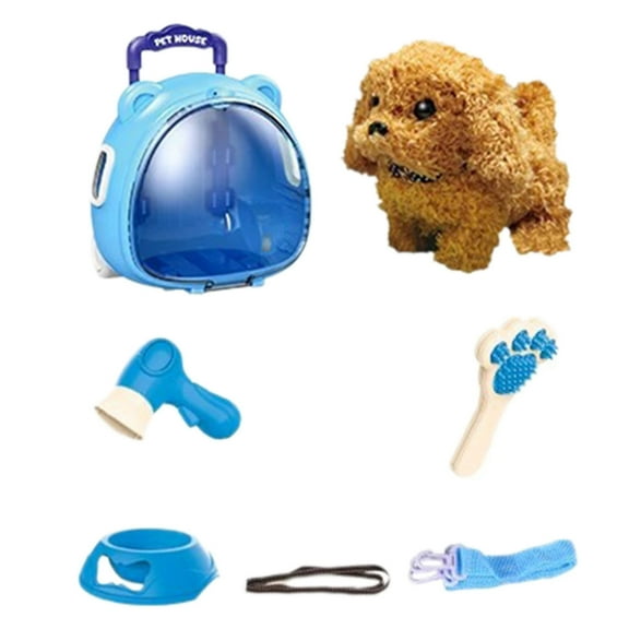 Happini Interactive Toy Puppy Realistic Walking Barking Pet Companion Soft Stuffed Animal For Kids Indoor Outdoor Play Soft for Babies Dancing Singing for Babies Toddler Easter Girl Small Cacti Kids