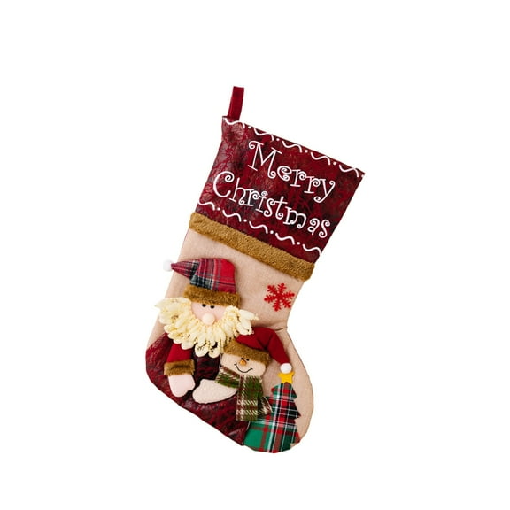 Happini Large Classic Santa Snowman Reindeer And Stocking Suitable For Family Holiday Party Snowy Garland with Berries Stained Glass Kits for Adults with Everything Decorations for Bedroom Fireplace