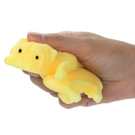 Happini Squishyies Pug Puppy Stress Reliever Toys Games Sausage 6 Cm Rot