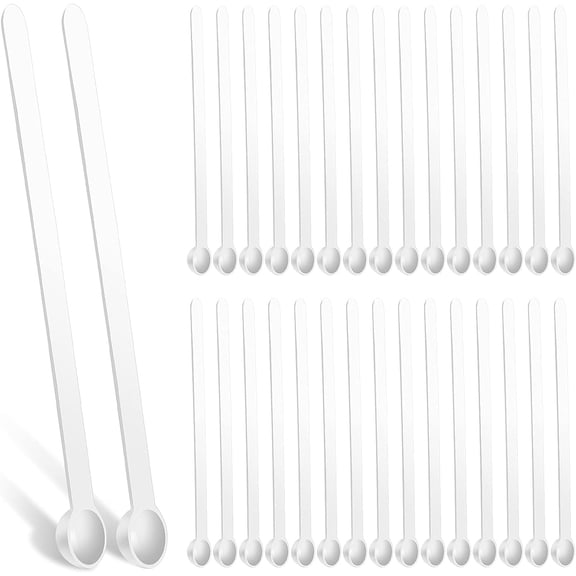 Happon 0.15 ml Micro Plastic Measuring Spoons,1/32 Long Handle Measuring Scoops,Plastic Tiny Measuring Scoops Micro Powder Scoop for Measuring Cosmetics, Medicines, Powders(32 Pieces)