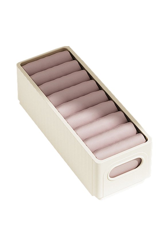 1 Pack Closet Drawer Organizer for Underwear, Socks, Bras, Ties, Scarves,Plastic Storage Bins,Foldable Dresser Storage Boxes,Small Drawer Organizers for Shelves Closet