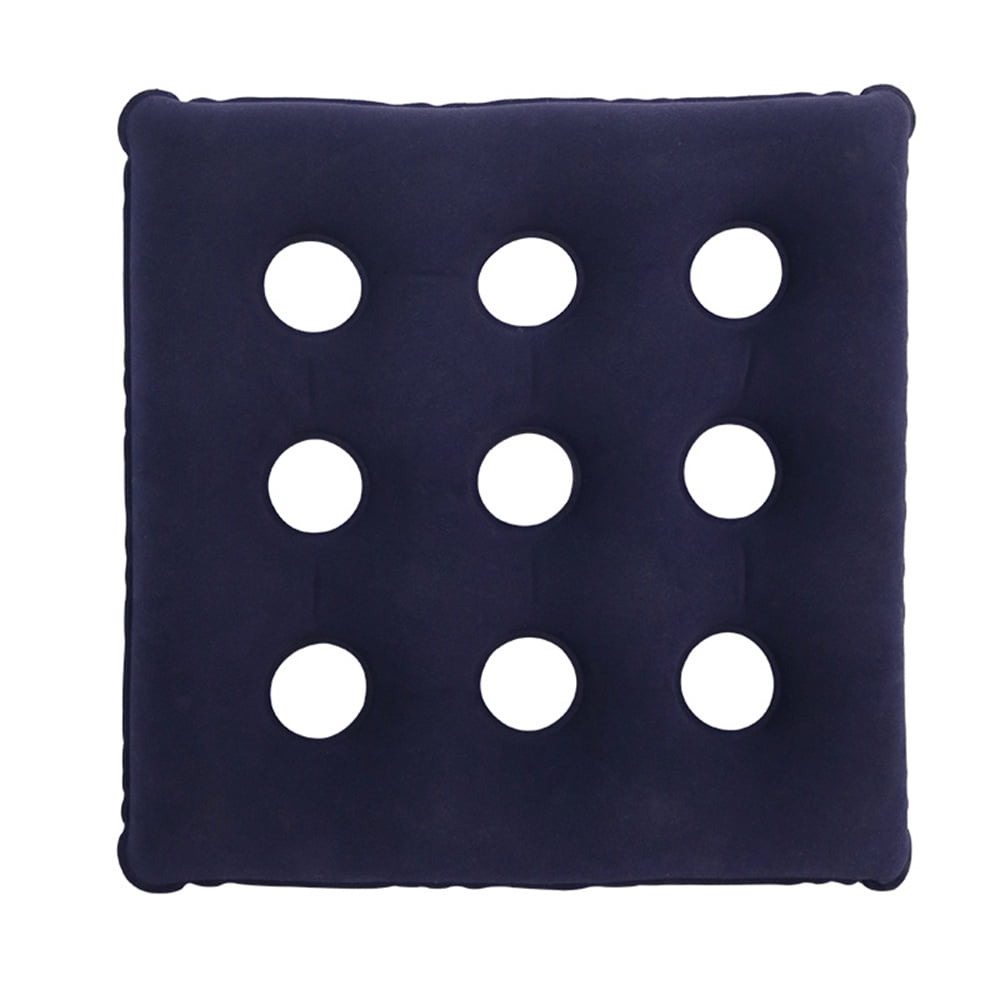 Happon 1 Pc Inflatable Seat Cushion, 9 Holes Air Inflatable Pad Waffle