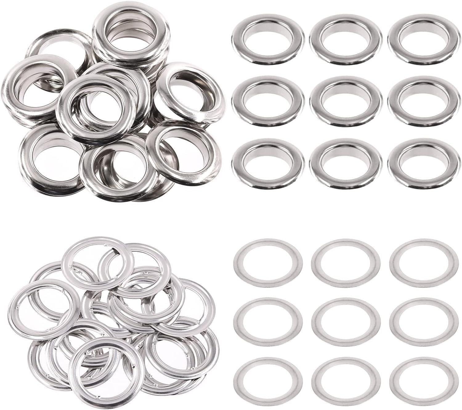 Happon 1 inch 50 Sets Grommets Hole,Metal Grommets Eyelets Grommet Kit