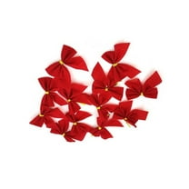 Happon 12 Pcs Christmas Tree Bows Mini Red Bowknot 2 in Xmas Tree Ornaments Party Gift DIY Decor
