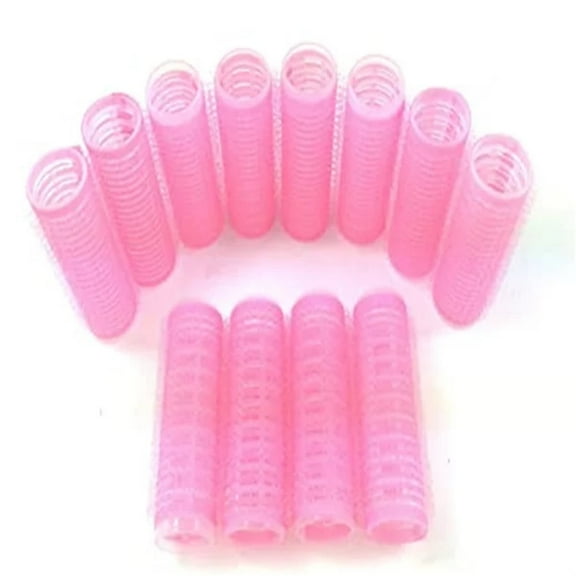 Happon 12PCS 0.6" Small Size Hair Rollers Curlers Self Grip Holding Rollers Hairdressing Curlers Hair Design Sticky Cling Style For DIY Or Hair Salon