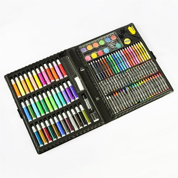 Happon 150 Pieces Kids Artist Drawing & Painting Set, Portable Case with Oil Pastels, Crayons, Colored Pencils, Markers, Christmas Gift for Kids Teens