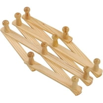 Happon 1Pc Wood Expandable Rack Hat, Cap, Belt, Umbrella Coffee Mug Wall Wooden 10 Pegs
