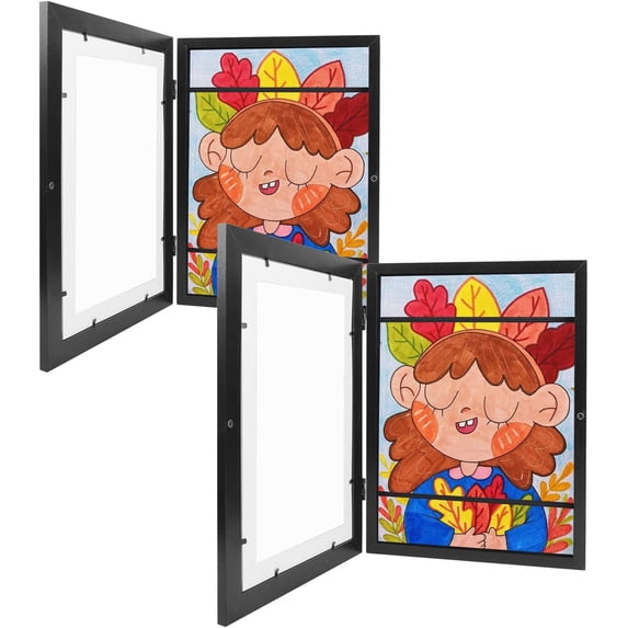 Happon [2-Pack] Kids Art Frame | Kids Art Frames Front Opening | Kids ...