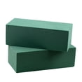 thumbnail image 1 of Happon 2 Pcs Floral Foam, Wet and Dry Floral Foam Blocks Flower Arrangement Kit for Fresh or Silk Artificial Flowers (Green), 1 of 7