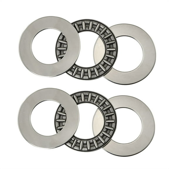 Happon 2 Sets AXK2035 Thrust Needle Roller Bearings with Washers 20mm Bore 35mm OD 2mm Width (2 x Bearings + 4 x Washers)