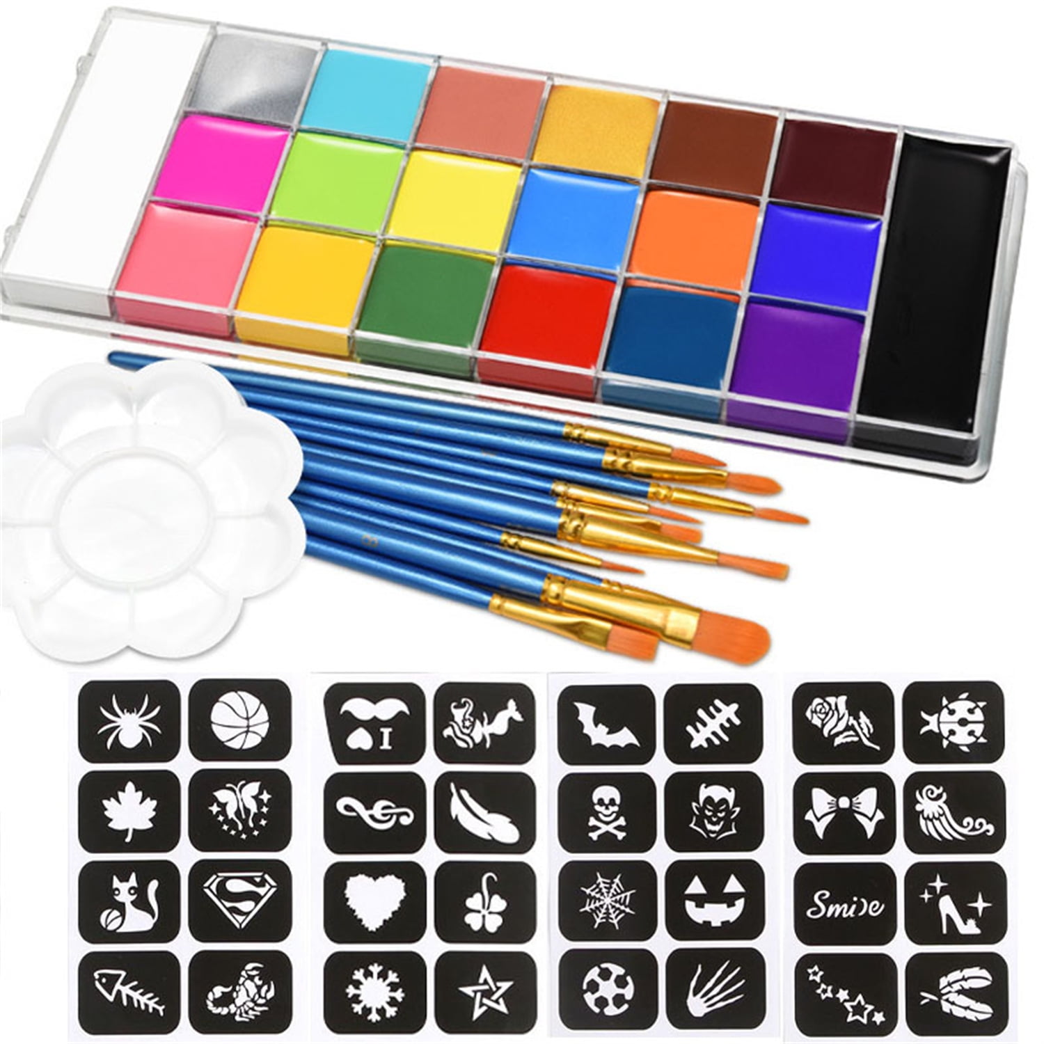 Happon 20 Colors Professional Face Painting Kit Oil Palette,Face Body