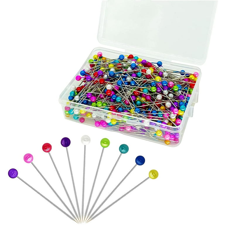Happon 250 Pieces Sewing Pins, 1.5 inch Straight Pins with Big Glass Ball  Head for Fabric Sewing, Quilting and DIY Sewing Crafts