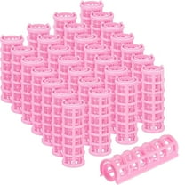 Happon 28 Pieces Hair Roller, 0.6 inch Small Size Plastic Hair Rollers Hair Curlers for Girls Women Short Hair Long Hair Hairdressing Styling Tools (Random Color)