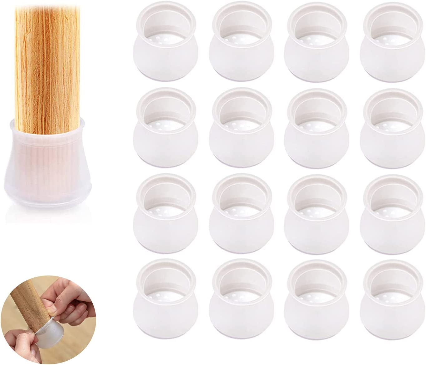 Happon 36 PCS Furniture Silicone Protection Cover, Chair Leg Cups