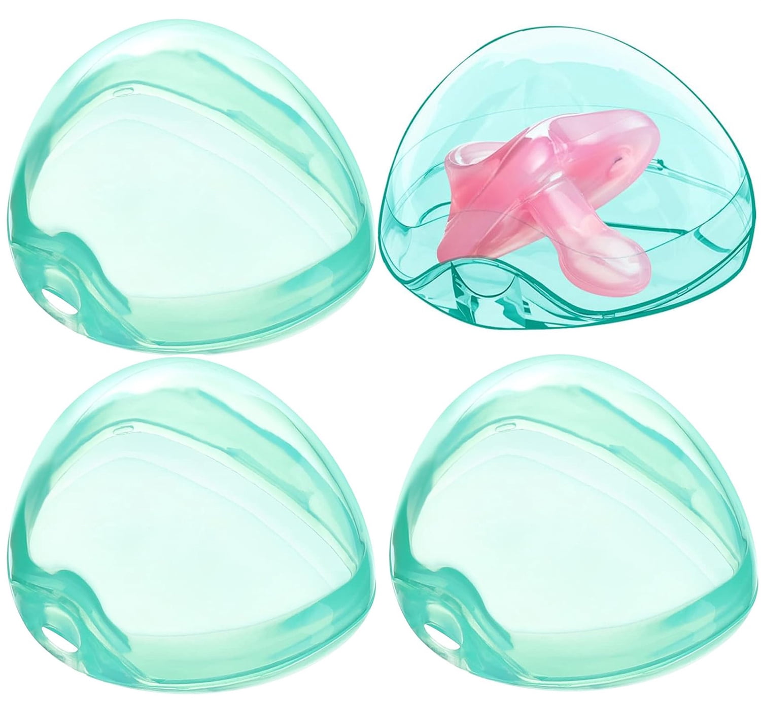 Dc Pacifier Happon 4 Pieces Pacifier Case,Pacifier Storage Box,Transparent Pacifier ...