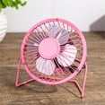 thumbnail image 1 of Happon 4 inch Desk Fan, Mini Fan with Metal Construction, Powerful USB Powered, 360° Rotation Desk Fans,Personal Cooling Fan for Home Office Bedroom, Pink, 1 of 7