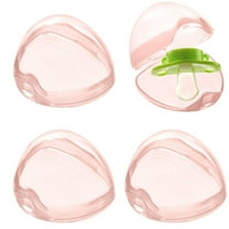 Happon 4Pcs Transparent Pacifier Case,Dummy Case,Pacifier Holder Storage Box,Pacifier Case Soother Storage Box,Pacifier Container, Pacifier Holder Box for Kids, Baby