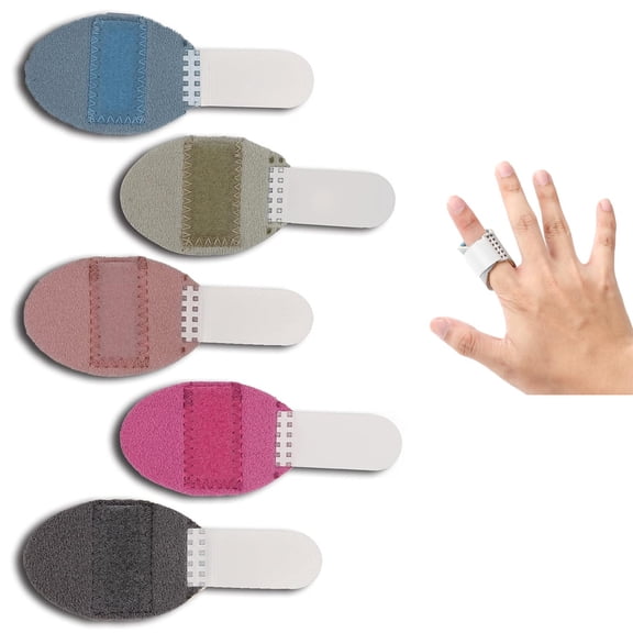 Happon 5 Pcs Finger Splints,Finger Straightening Brace, Finger Fixing Belt with Phalangeal Splint,Adjustable Finger Brace Splint for Trigger Finger, Finger Sprains, Sports Injuries