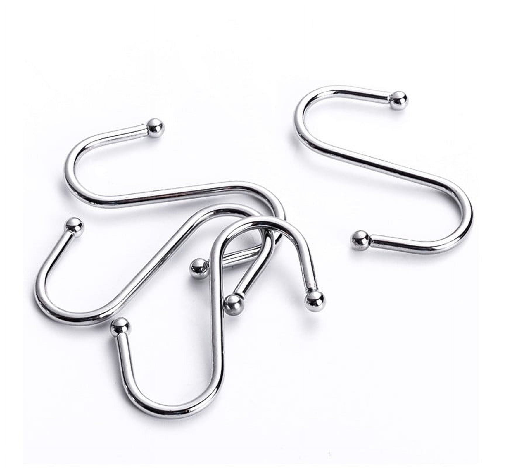 Happon 6 Pack S Hooks 3.15 Inch Silver, Heavy Duty Metal S Shaped Hook, S  Hook for Hanging Items, Suitable for Garage, Office Garden, Kitchen,  Bathroom 