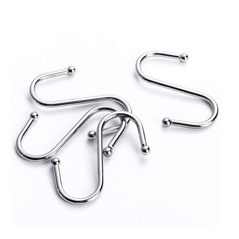 Happon 6 Pack S Hooks 3.15 Inch Silver, Heavy Duty Metal S Shaped Hook, S  Hook for Hanging Items, Suitable for Garage, Office Garden, Kitchen