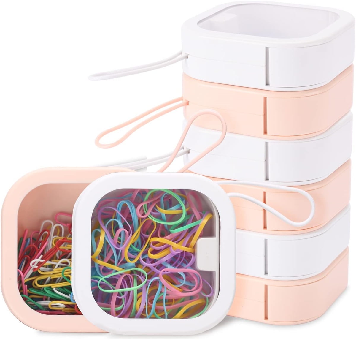 Happon 6Pcs Hair Tie Organizer,Portable Hair Tie Holder Organizer