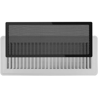 Happon Floor Vent Covers Rectangle Air Vent Screen Cover Magnetic Vent Mesh  Floor Register Cover Plastic Vent Screen for Wall Ceiling Floor Catch  Debris Hair Insect, Black (4 Pieces,4 x 10 inch) 