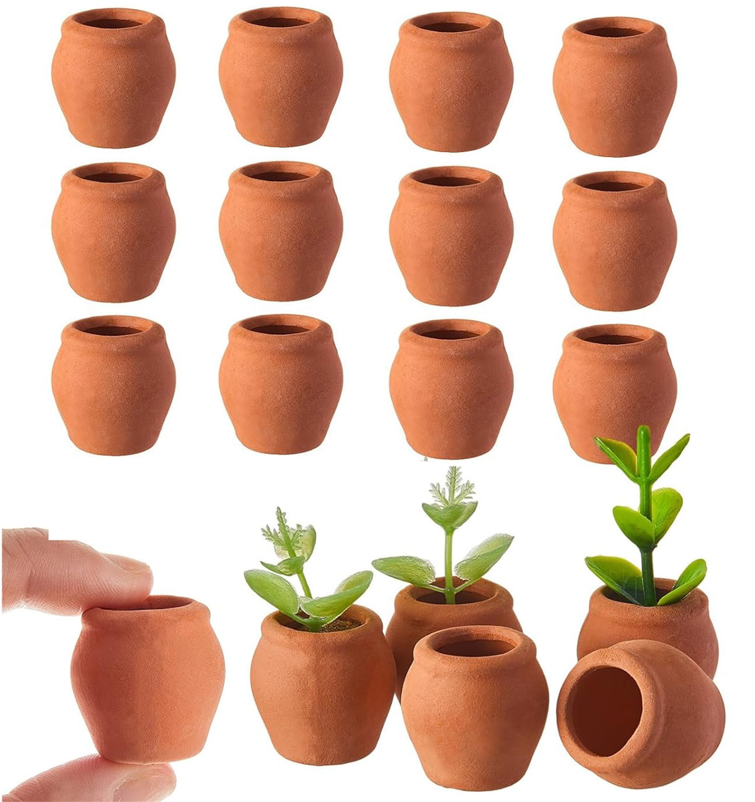 Happon 8 Pcs 0.6 x 0.5 inch Small Mini Terracotta Clay Pots Flower Pots,  Clay Pots Cactus Nursery Planter Succulent Terracotta Pots for Indoor  Outdoor ...
