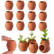 Happon 8 Pcs 0.6 x 0.5 inch Small Mini Terracotta Clay Pots Flower Pots, Clay Pots Cactus Nursery Planter Succulent Terracotta Pots for Indoor Outdoor Plants DIY Craft