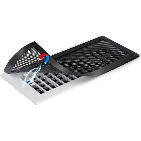 Happon 8 Pcs Magnetic Floor Register Vent Covers, 4 x 10 inch Stronger Magnet Vent Mesh, Home Floor Air Vent Filters