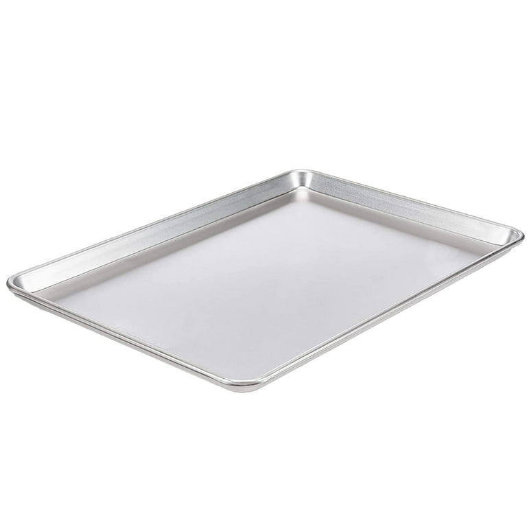 Baking Tray Set of 2, Stainless Steel Baking Sheet Pan Professional, Non  Toxic & Healthy, Mirror Finish & Rust Free, Easy Clean & Dishwasher Safe 