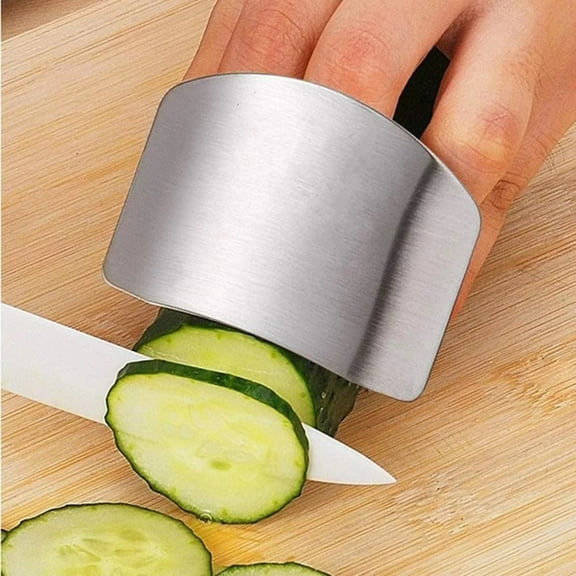 Happon  Finger Guards for Cutting 2pcs Premium 304 Stainless Steel Finger Protectors for Cutting and Chopping Vegetables, Fruits and Meat, Avoid Hurting Kitchen Tools