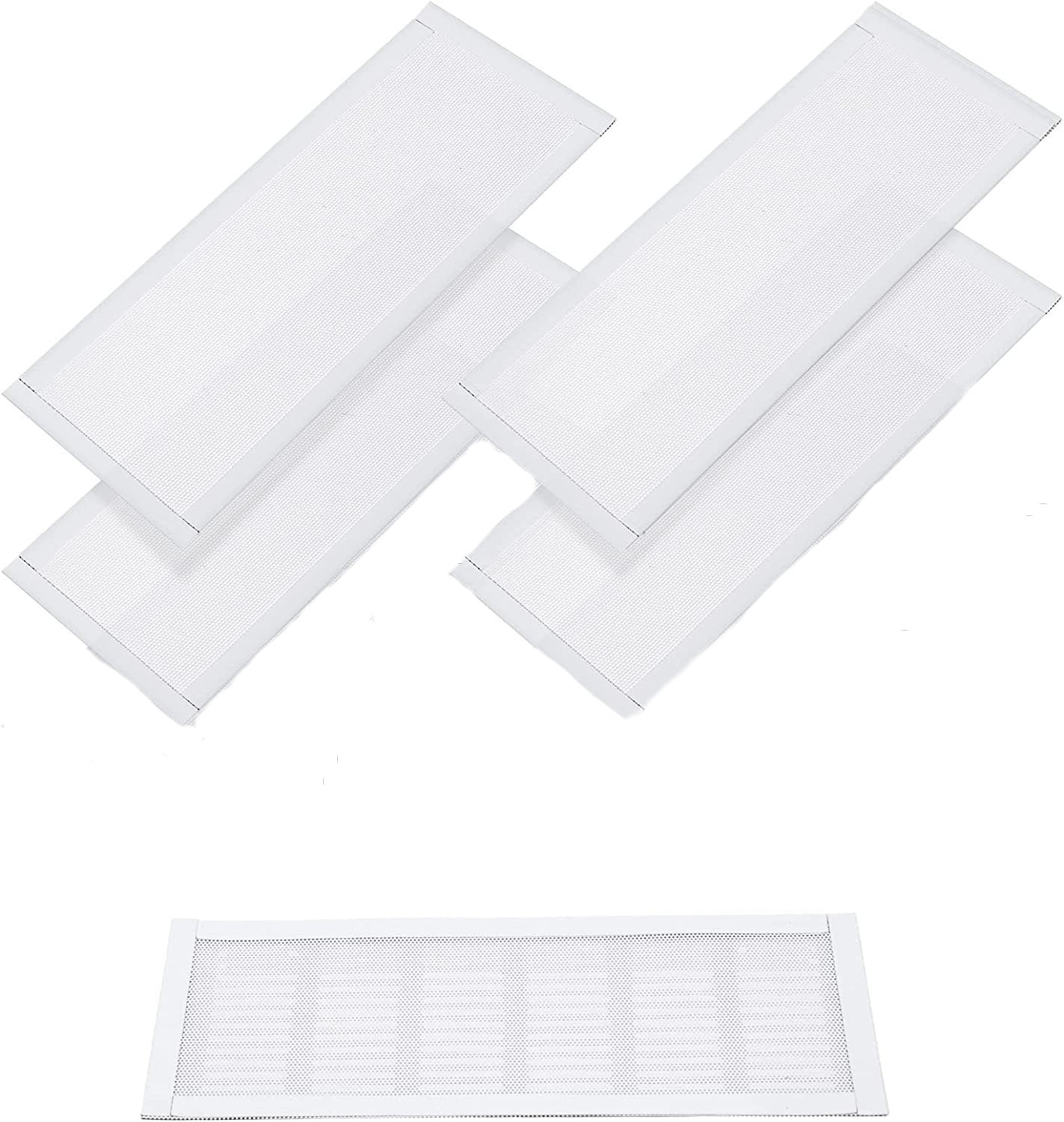 Bomutovy 4 Pack Magnetic Floor Register Vent Covers, 4 inchx10 inch Stronger Magnet Vent Mesh, Vent Screen Trap Perfect for Wall, Ceiling, Home Floor