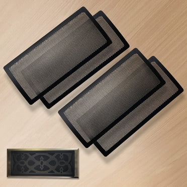 Happon Floor Vent Mesh Cover for Air Vent Screen Register - 4"x10" Magnetic Vent Mesh Covers for Home (4 Pcs)