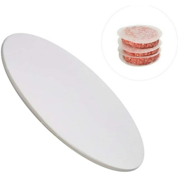 Happon Hamburger Patty Paper - Wax Papers to Separate Frozen Pressed Patties - 100 Pcs Burger Sheets for Easy Release from Press - Perfect for BBQ White