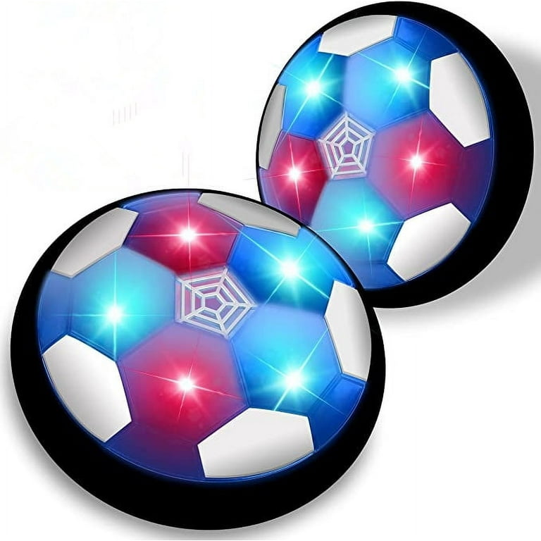 Happon Hover Soccer Ball Toys for Boys, 2 LED Light Soccer Balls with Soft  Foam Black Bumpers﻿, Indoor Outdoor Air Floating Hover Ball Football Game